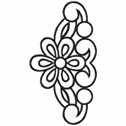 Flowers And Tree Embroidery Design 3